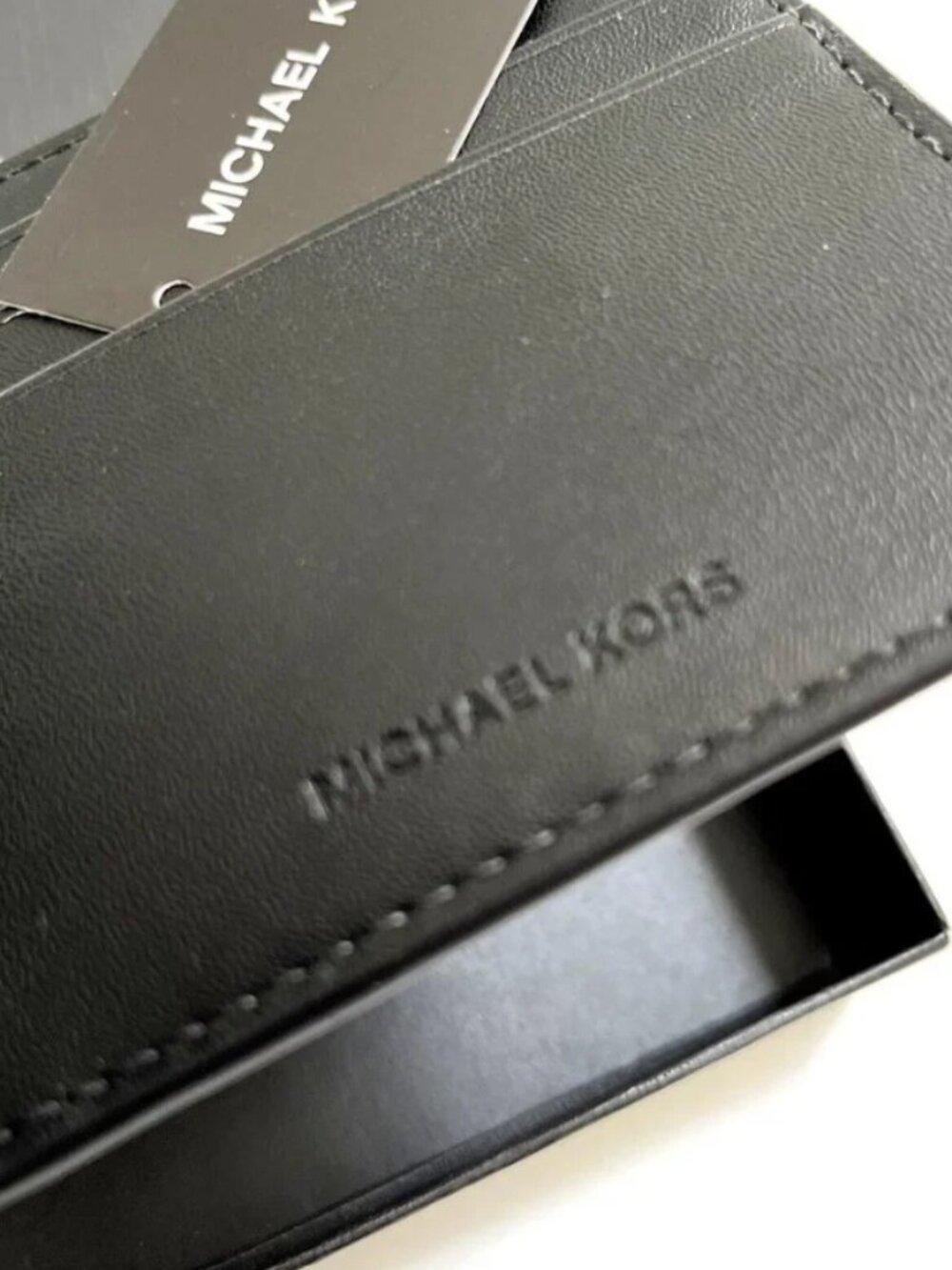 NWT Michael Kors Slim Billfold Wallet Brown MK Logo Print Gift Boxed Men's - Picture 4 of 4
